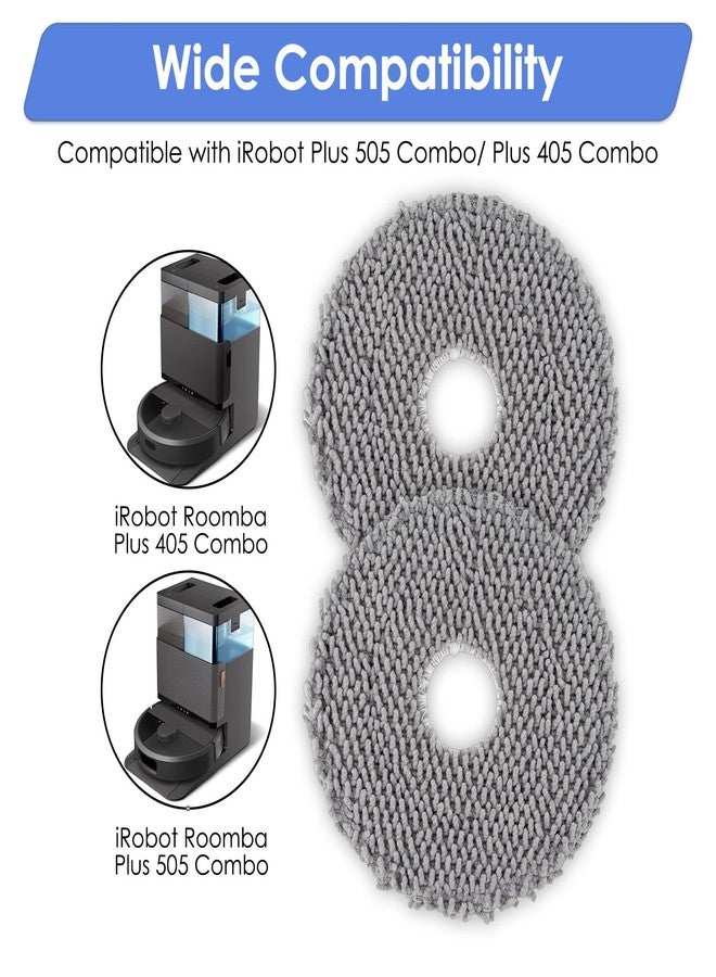 BRUVISH (8 Pieces) Plus 505 Combo Replacement Mop Pads Compatible with iRobot roomba Plus 405 Combo/Plus 405 Combo/Plus 405/ Plus 505 Robot Vacuum, Mop Pad, Mop Cloths Accessories - Image 2